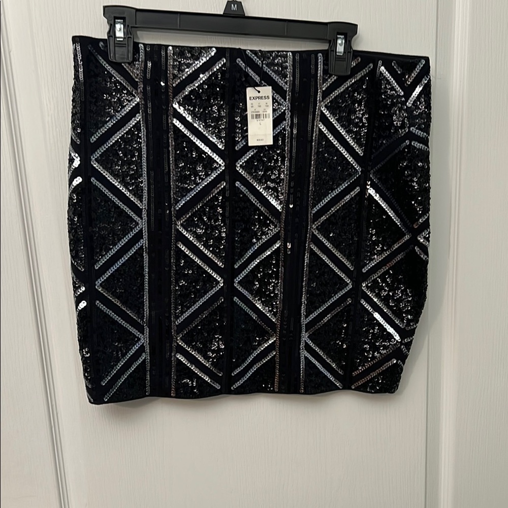 NWT Express Sequin Mini Skirt L